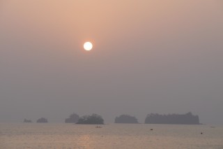 Blick vom Hotel in Miramare in Limbe